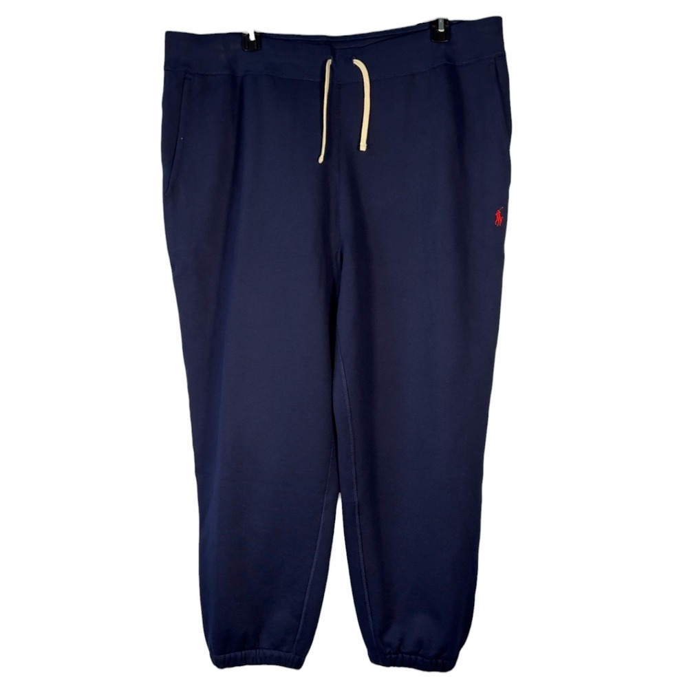 Polo Ralph Lauren Mens 2XLB Navy Blue Red Pony Sweatpants NWT